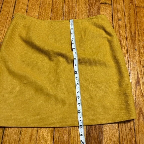 Dalia Collection Wool Blend Skirt Womens 10 Mustard Yellow A Line Mini - Picture 4 of 7